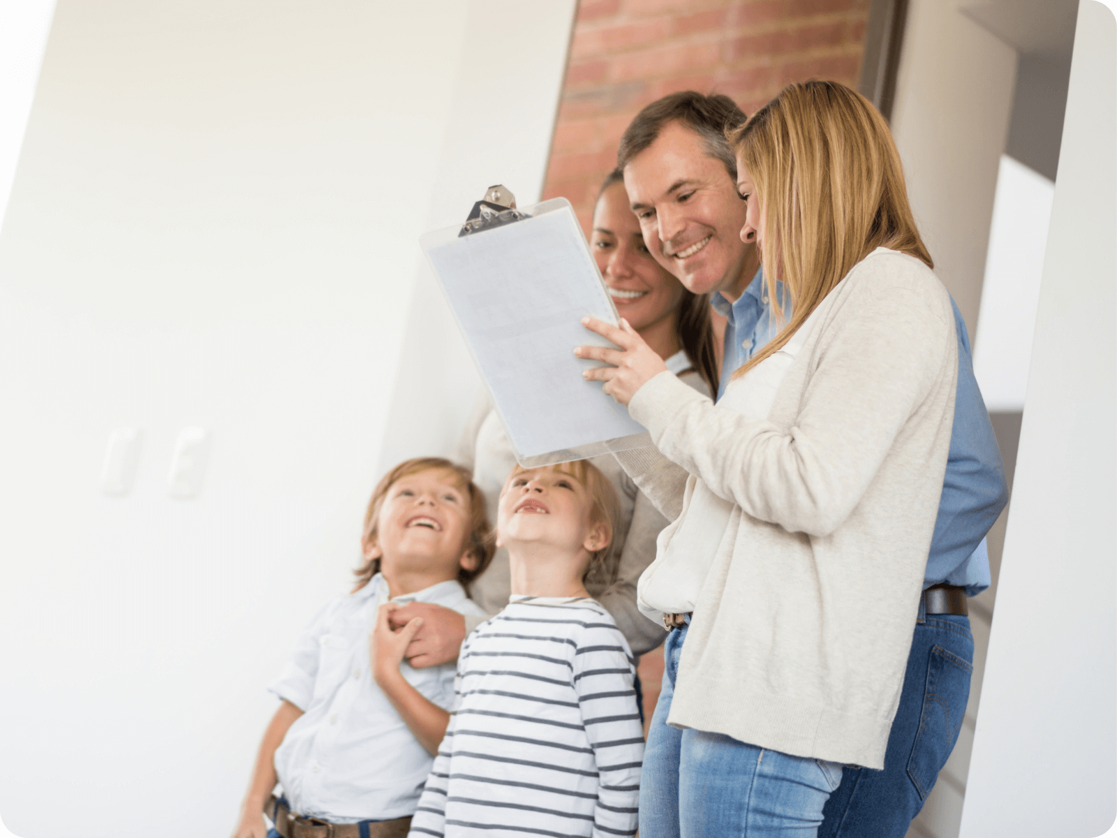 family discovering perfect rental property